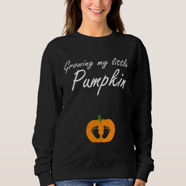 Lil Pumpkin Halloween Pregnancy Announcement women Sweatshirt (Vorderseite)