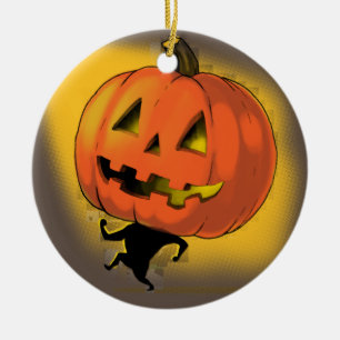 Lil' Pumpkin Head Keramik Ornament