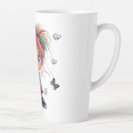 Lil Quirky Girl Buttercup Latte Tasse