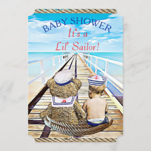 Lil' Sailor Boy's Baby Shower Einladung