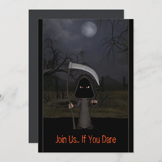 Lil Sensenmann Einladung (Vorne/Hinten)