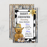 Lil' Sheriff Teddy Bear Cowboy Baby Shower