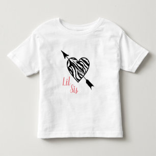 Lil Sis Heart and Arrow Kleinkind T-shirt