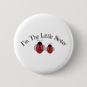 Lil Sis Ladybug Button