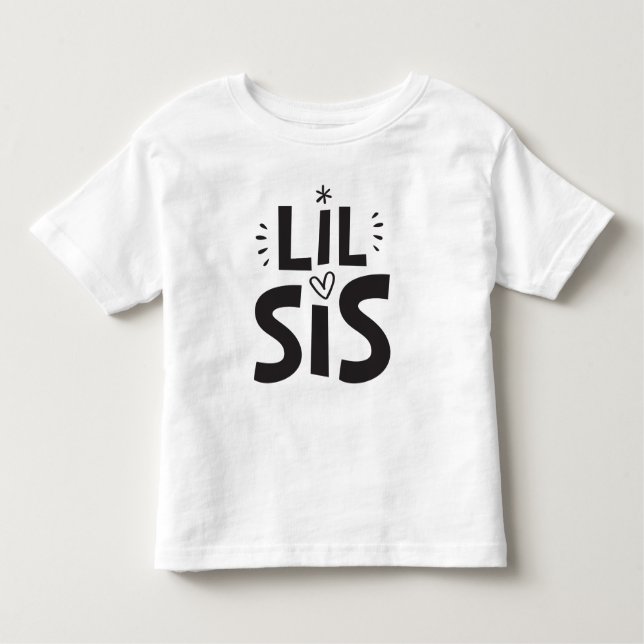 LIL SIS T - SHIRT Moderner, feiner, lustiger Skand (Vorderseite)