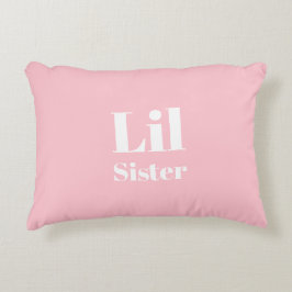 Lil Sister Pink White Girl Dekokissen