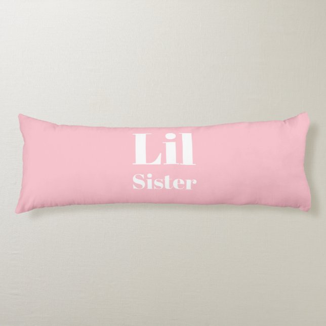 Lil Sister Pink White Girl Seitenschläferkissen (Vorderseite)