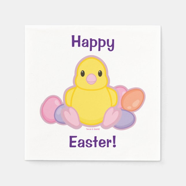 Lil Spring Chick Pattern Serviette (Vorderseite)