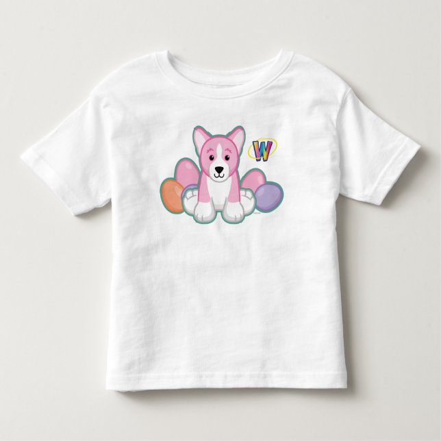 Lil Spring Corgi Muster Kleinkind T-shirt (Vorderseite)