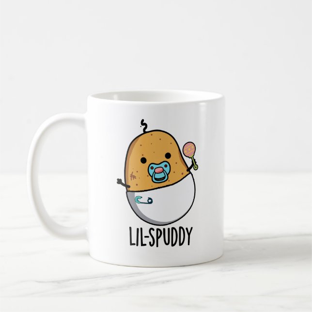 Lil-spuddy Funny Potato Pun Kaffeetasse (Links)