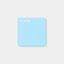 Lil stellt Sky Blue Post-It Notes