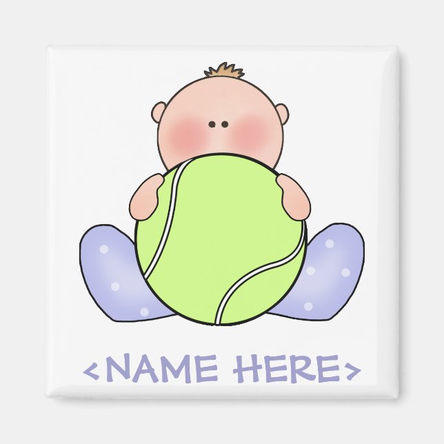 Lil Tennis Baby Boy Magnet (Vorne)