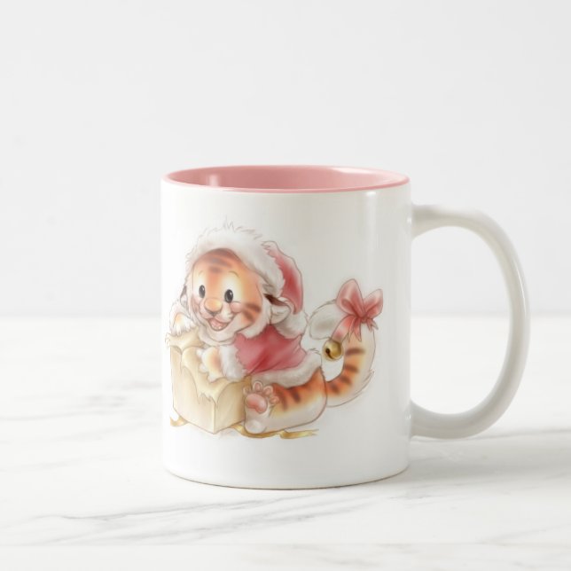 Li'l Tiger WeihnachtsTasse Zweifarbige Tasse (Rechts)