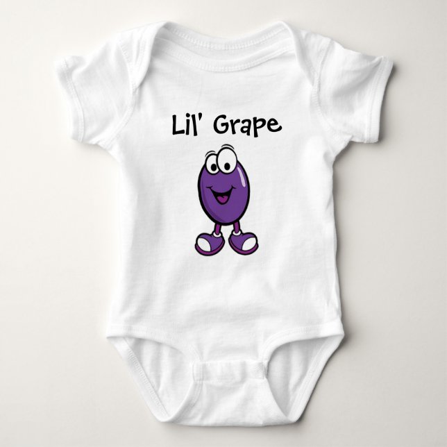 Lil Trauben-Shirt Baby Strampler (Vorderseite)