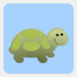 Lil Turtle Quadratischer Aufkleber