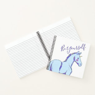 Lil Unicorn Blue Speckle (Seien Sie sich selbst) Notizbuch