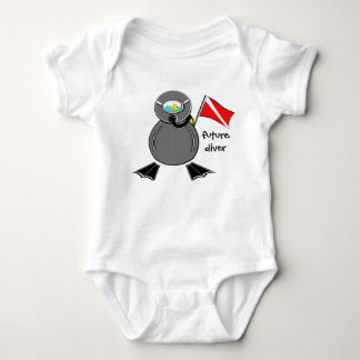 Lil Unterwasseratemgerät-Typ-Zukunft-Taucher Baby Strampler
