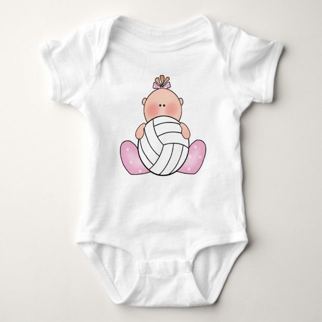 Lil Volleyball Girl Baby Strampler (Vorderseite)