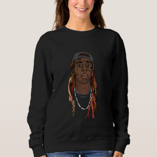 Lil Wayne Illustriert Face Sweatshirt