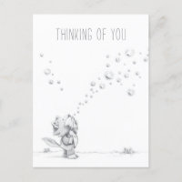 Lil Wolf Bubbles Postcard