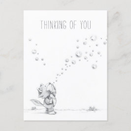 Lil Wolf Bubbles Postcard Postkarte