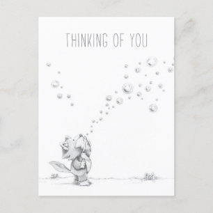 Lil Wolf Bubbles Postcard Postkarte