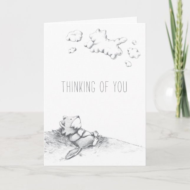 Lil Wolf Daydreaming Card Karte (Vorderseite)