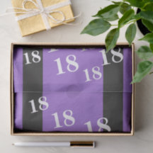 Lila 18. Geburtstagsnummernpapier