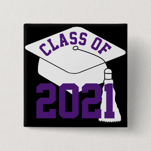 Lila 2024 Grad Cap Button