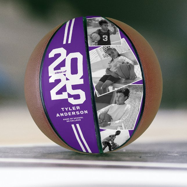Lila 2025 Abschluss Senior 4 Foto Basketball (Von Creator hochgeladen)