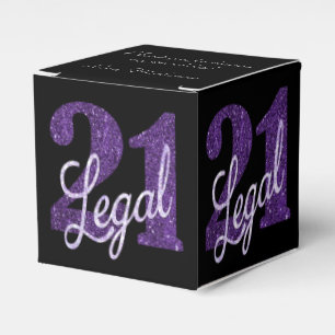 Lila 21 und Recht   Chic 21. Geburtstag Custom Geschenkschachtel