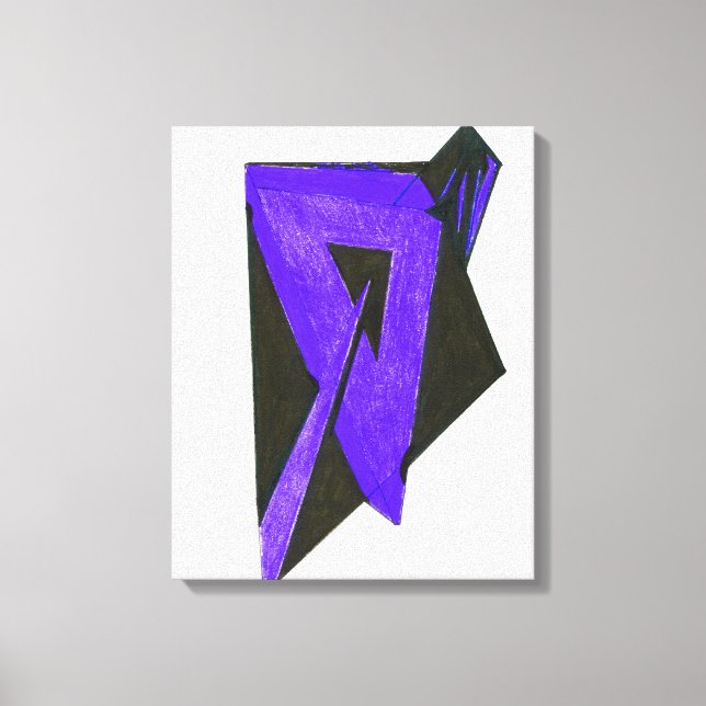 Lila 3 Mal gequared Fine Art Canvas Print Leinwanddruck (Vorderseite)