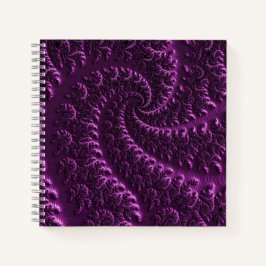 lila 3d-Mandelbrot-Fraktal-Helix-Kurve Notizbuch