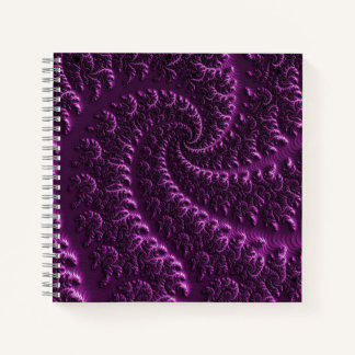 lila 3d-Mandelbrot-Fraktal-Helix-Kurve Notizbuch