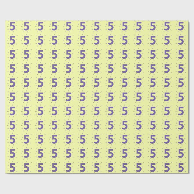 Lila 5-Yellow Wrapping Paper Geschenkpapier (Flach)