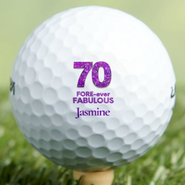 Lila 70. Geburtstagsgeschenk - Fantastisches 70 Golfball (Von Creator hochgeladen)