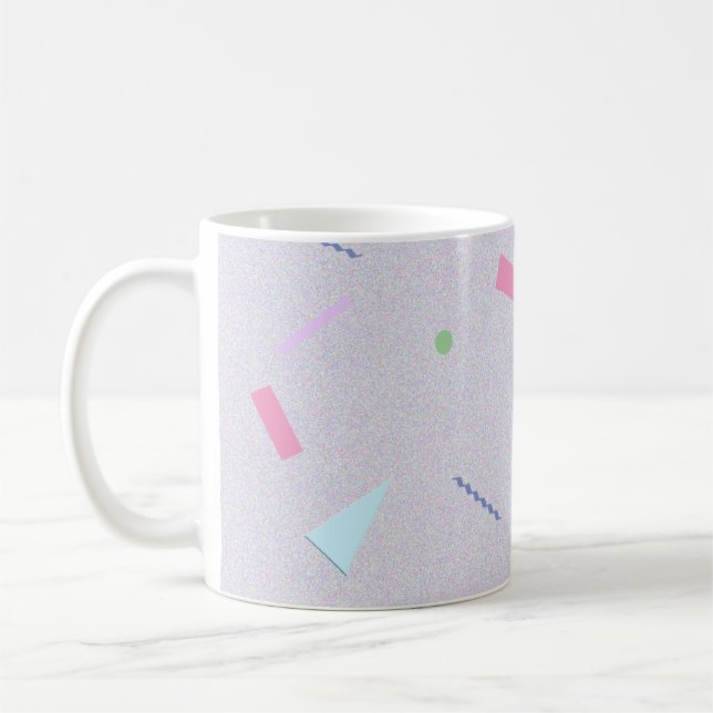 Lila 80er Geo Print Tasse (Links)
