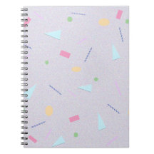 Lila 80er Geometric-Notebook