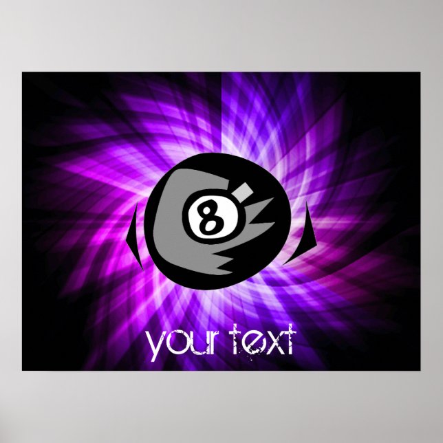 Lila 8 Ball Poster (Vorne)