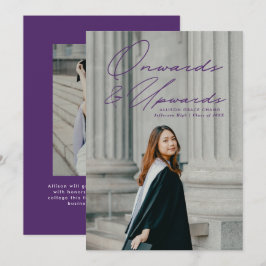 Lila ab und ab 2 Foto Abschluss Ankündigung