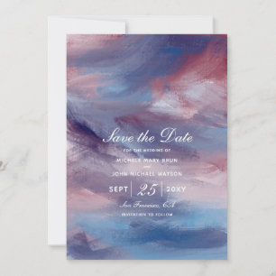 Lila Abend Sky Save the Date Card