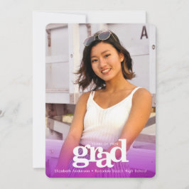 Lila Abschluss benutzerdefiniertes Foto fett moder Ankündigung