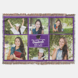 Lila Abschluss Fotocollage Chic Custom Decke