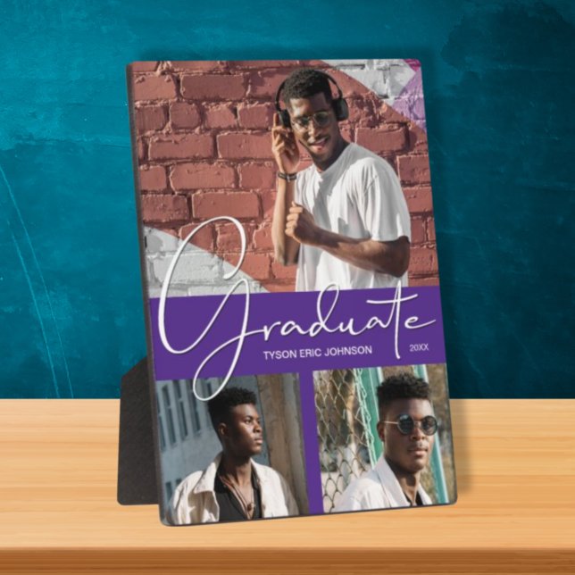 Lila Abschluss FotoCollage Fotoplatte (Von Creator hochgeladen)