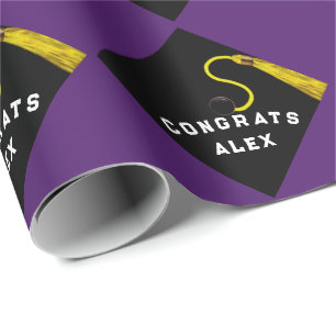 Lila Abschluss Geschenkpapier