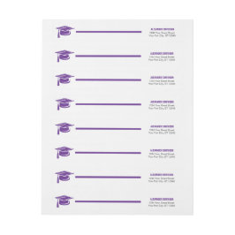 Lila Abschluss mit Fettkappe