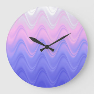 Lila Abstrakt Große Wanduhr