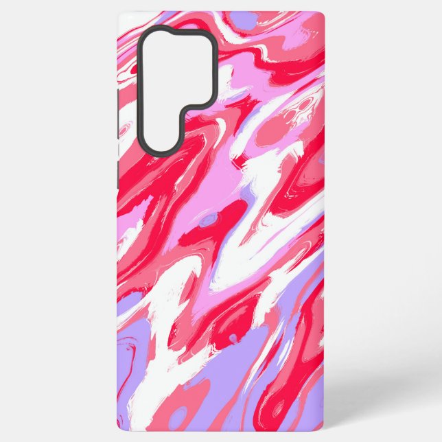 Lila Abstrakte Marmorfarbe Samsung Galaxy Hülle (Rückseite)