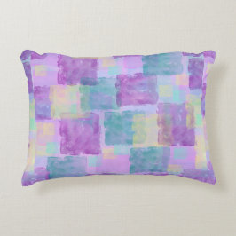 Lila Abstrakte Quadrate Akzentkissen Dekokissen