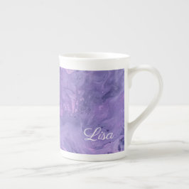 Lila Abstrakte Spezialität Knochen China Tasse